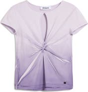 Desigual Keyhole Twist Ombré T-Shirt