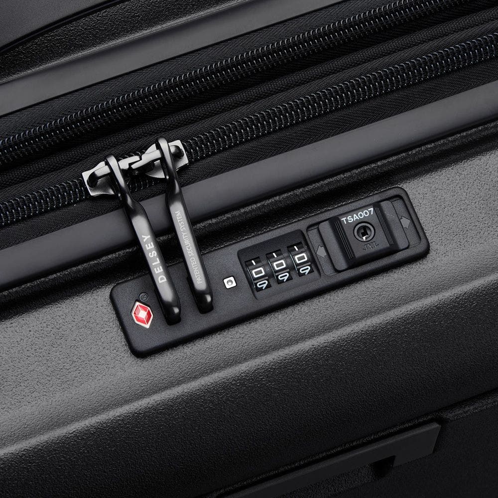 Delsey Paris Turenne 2.0 Carry-On  22-Inch Spinner Luggage with Front Pocket, Alternate, color, Black