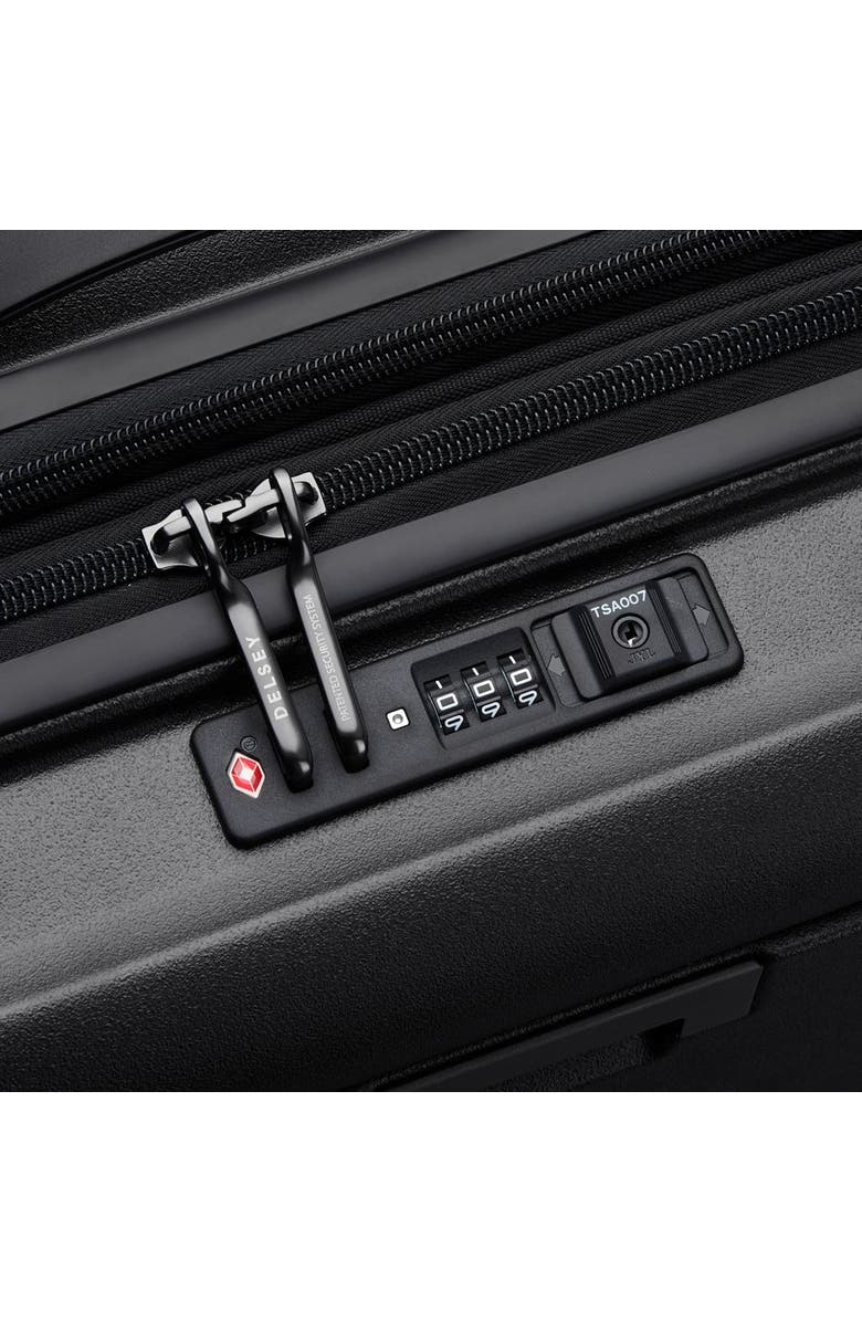 Delsey Paris Turenne 2.0 Carry-On 22-Inch Spinner Luggage with Front Pocket, Alternate, color, Black