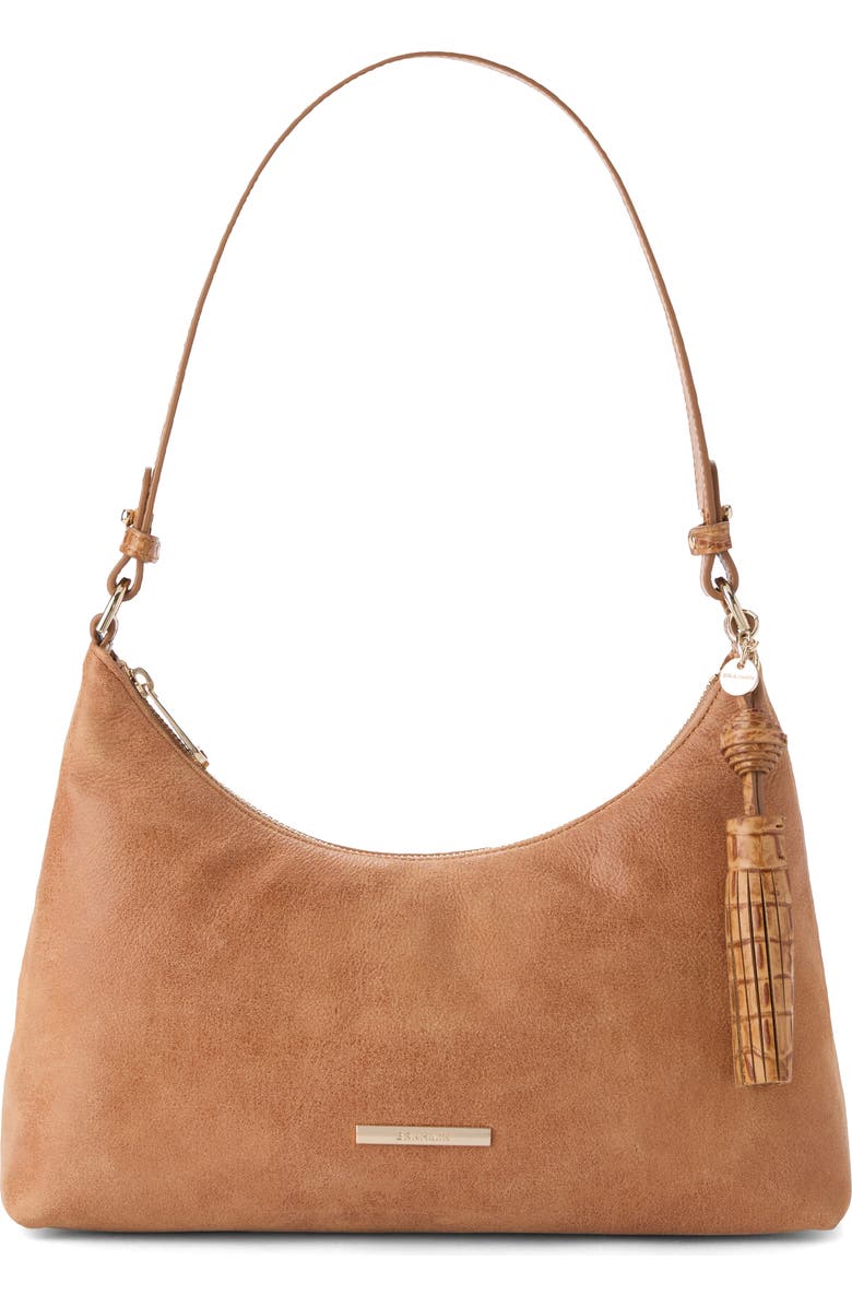 Brahmin Olivia Leather Shoulder Bag, Main, color, Tan