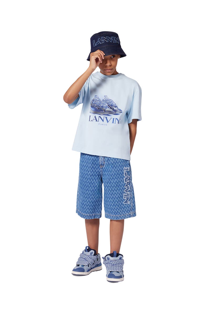 Lanvin KIDS SHORT-SLEEVED COTTON T-SHIRT, Main, color, 