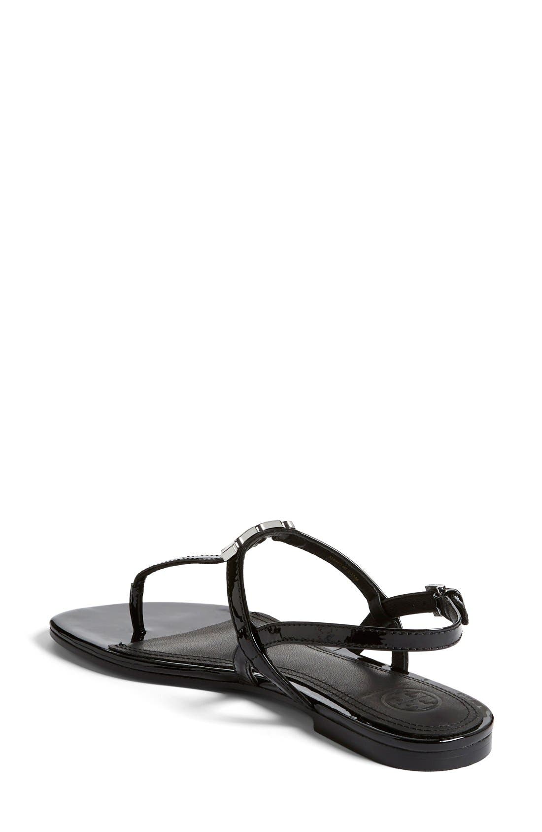'Kieran' Sandal, Alternate, color, BLACK PATENT