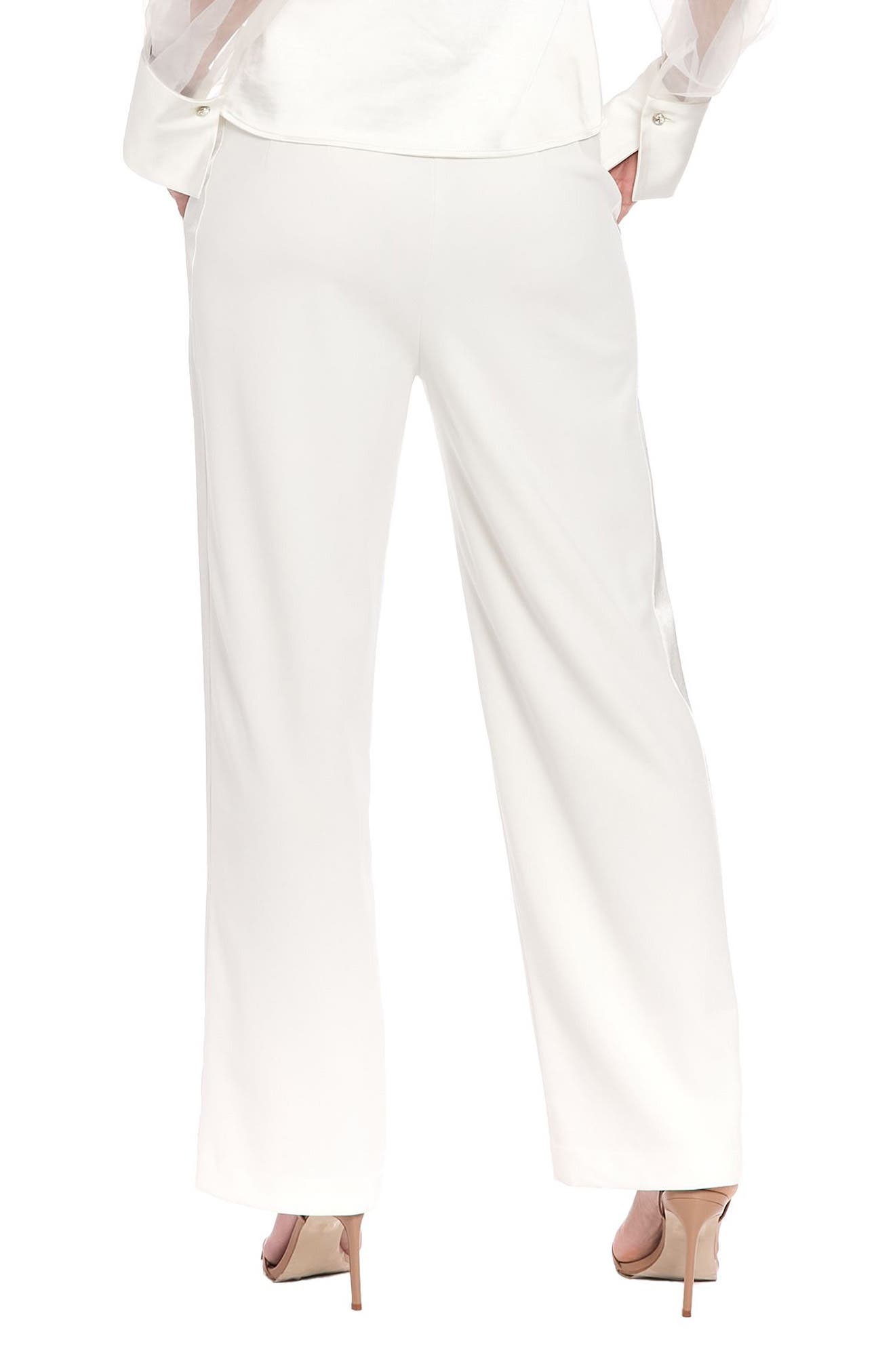 Satin Stripe Flared Leg Pants - image 2