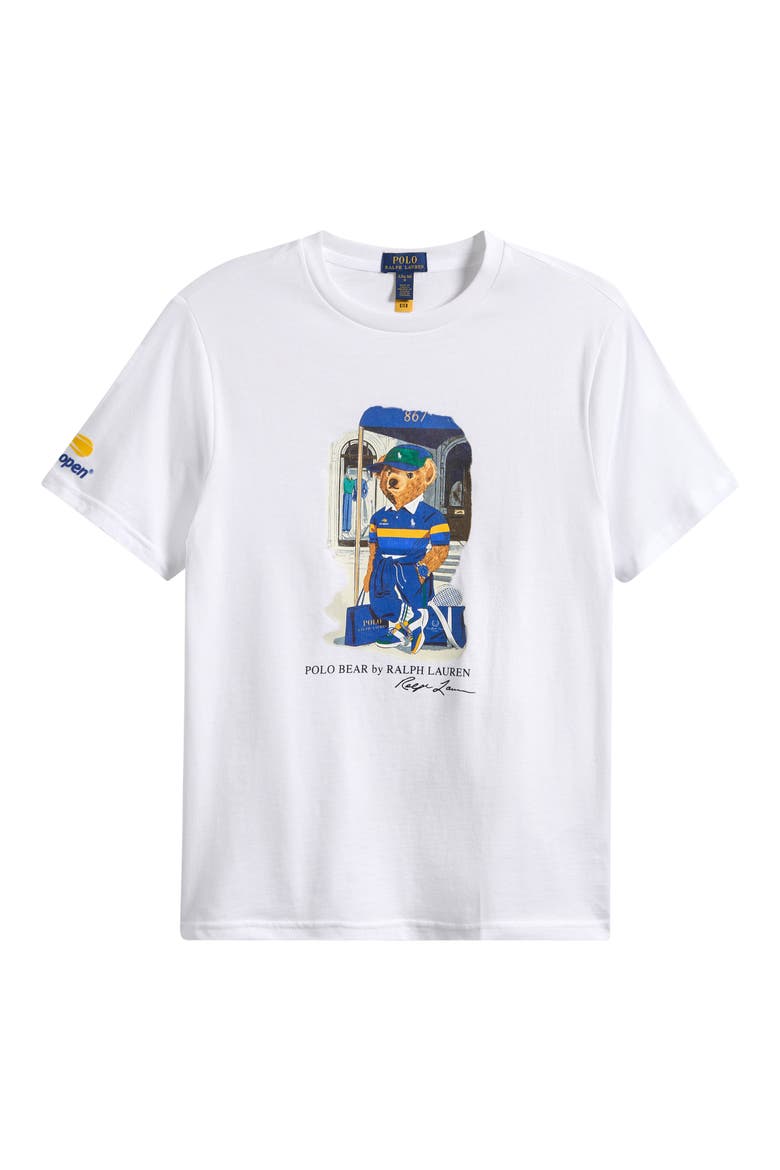 Kids' Polo Bear Cotton Graphic T-Shirt, Main, color, WHITE