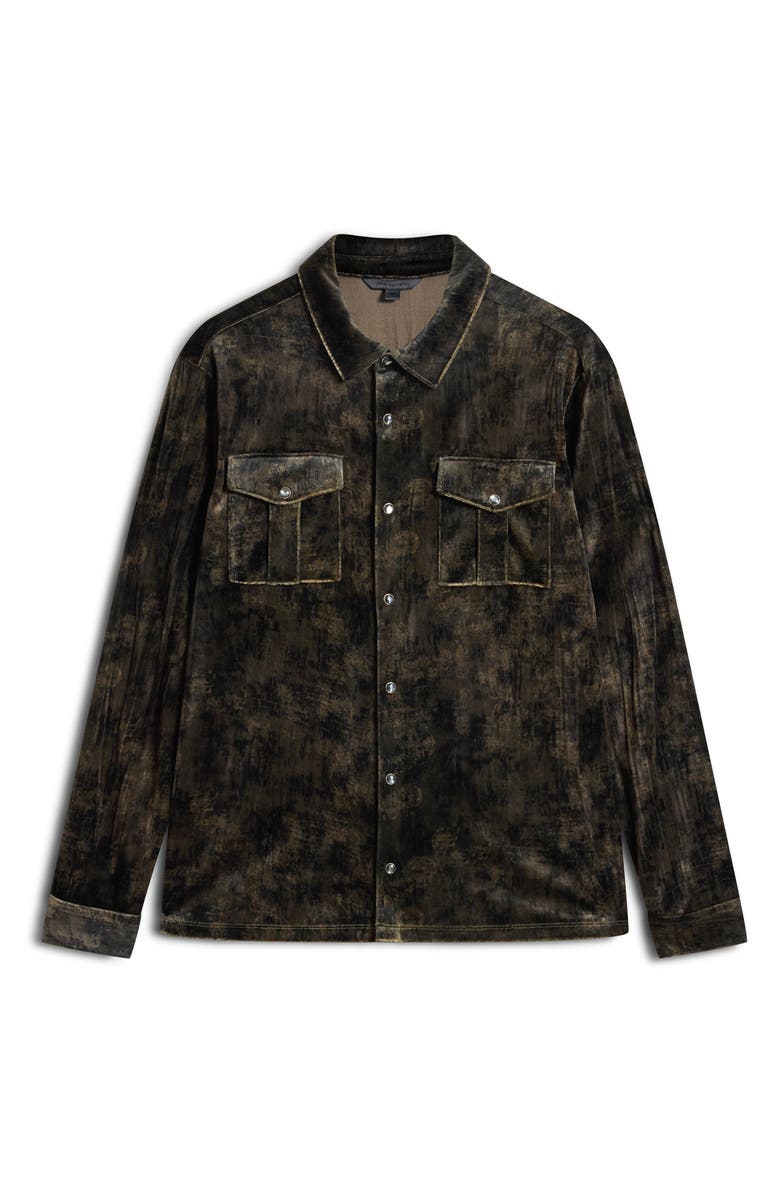 John Varvatos Ferentino Knit Snap-Up Shirt, Alternate, color, 