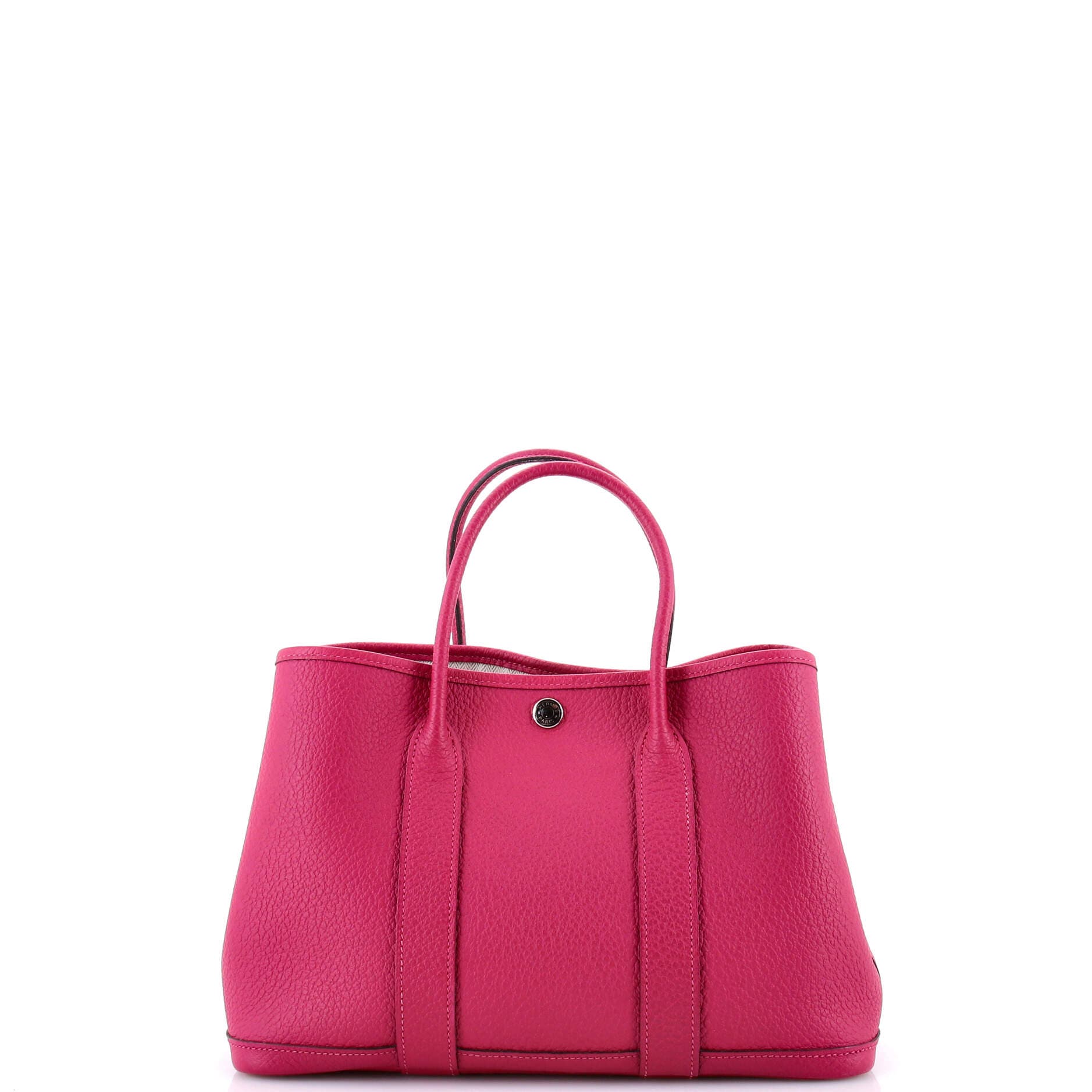 Pre-Owned Hermes Garden Party Tote Leather 30, Alternate, color, Rose Pourpre