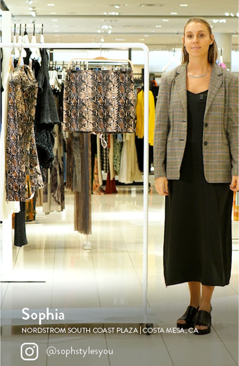 Lena Snakeskin Print Faux Leather Miniskirt, sales video thumbnail