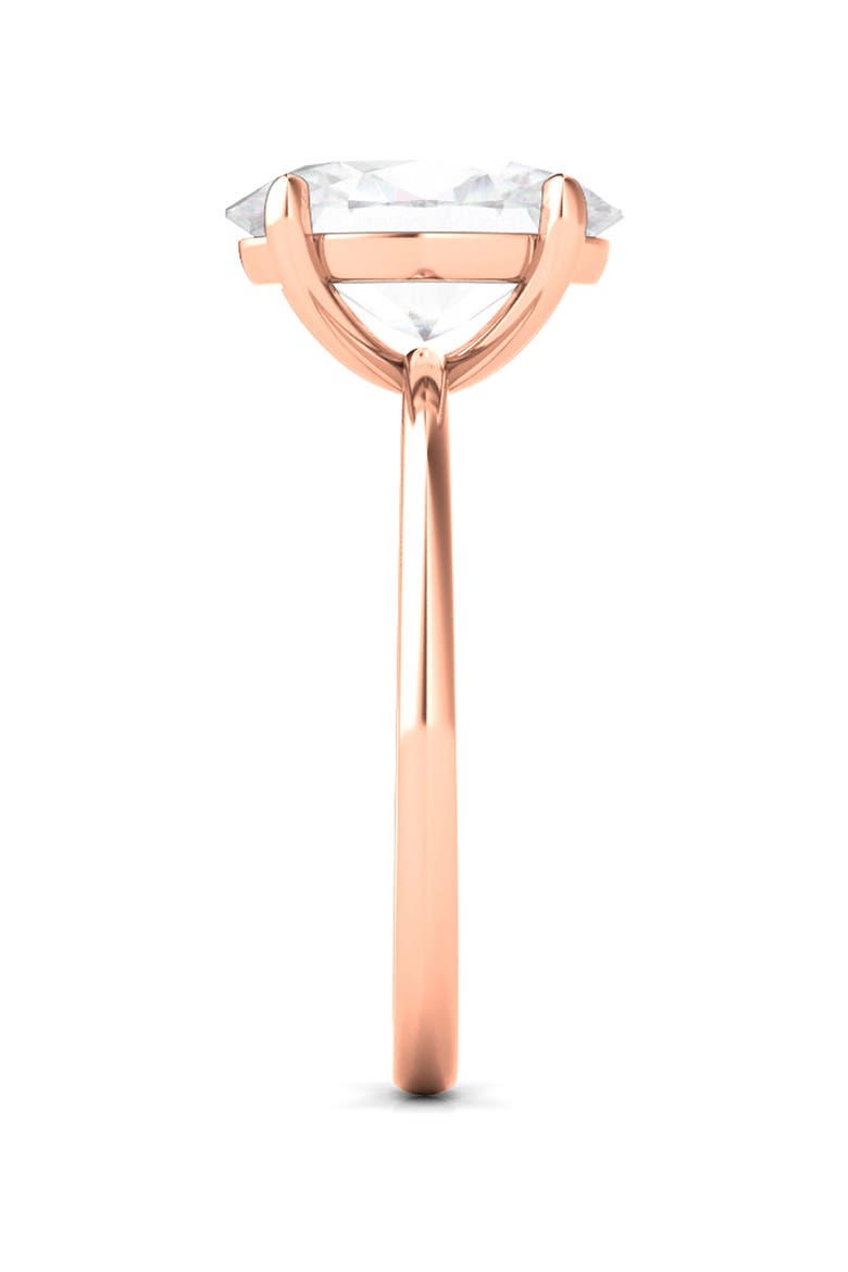 Oval Cut Lab Created Diamond Ring, Alternate, color, 18K ROSE GOLD