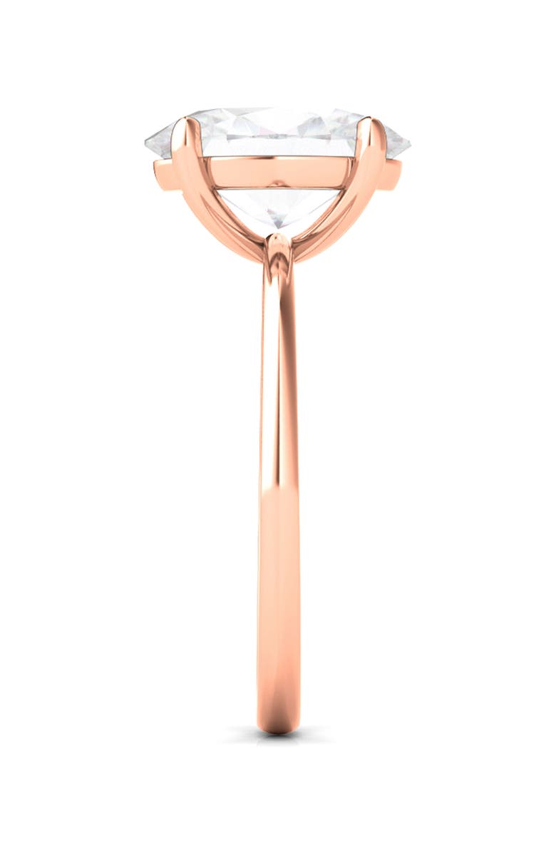 HauteCarat Oval Cut Lab Created Diamond Ring, Alternate, color, 2.00 Ctw 18K Rose Gold