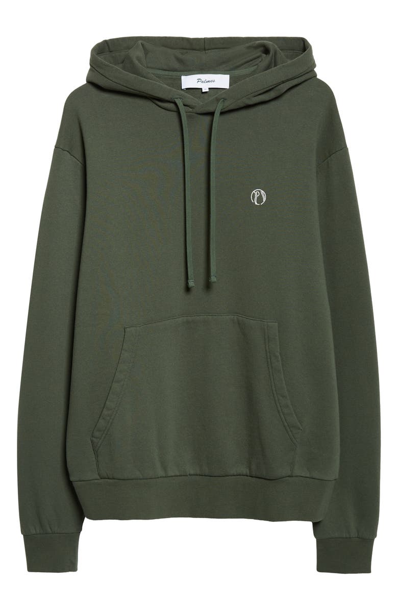 PALMES Hooded Fleece Logo Sweatshirt, Main, color, Dark Green