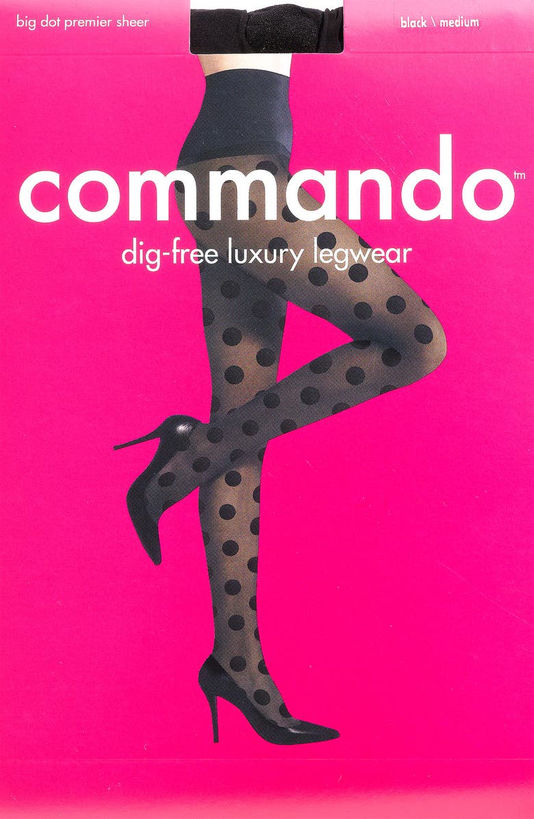 Commando 'Big Dot' Sheer Tights, Alternate, color,