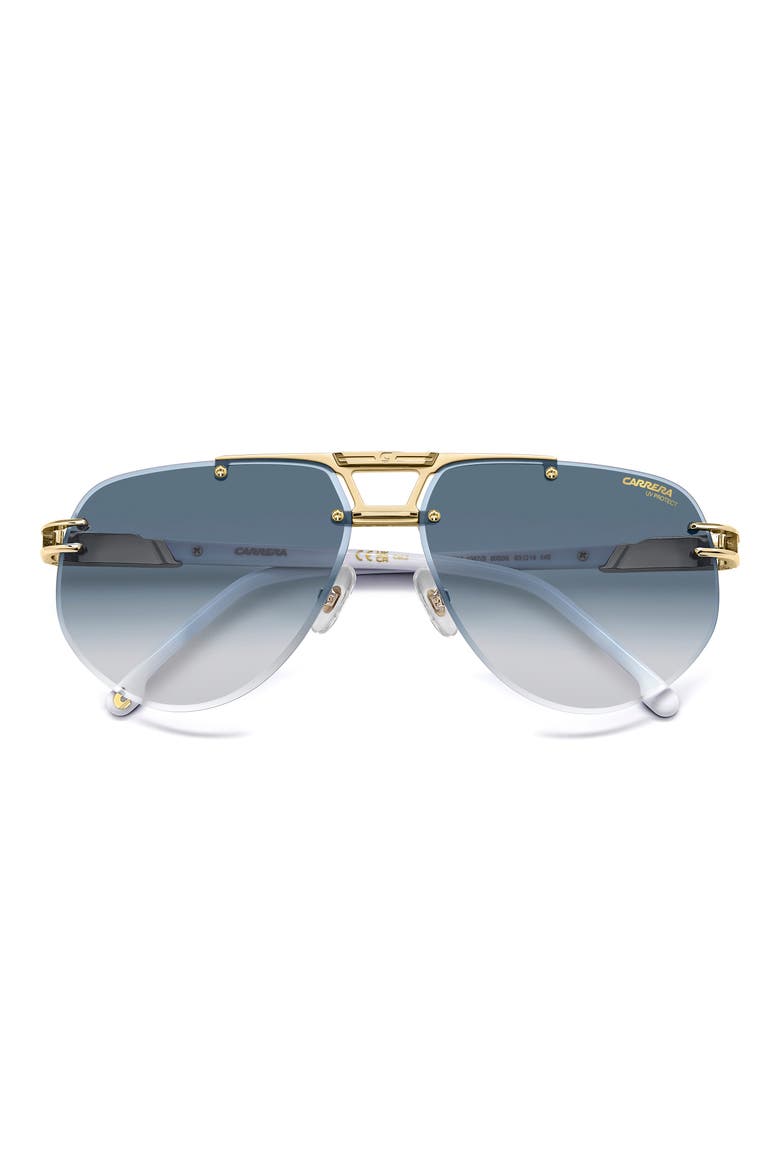 63mm Gradient Oversize Rectangular Sunglasses, Alternate, color, BLACK WHITE/ DK BLUE SF