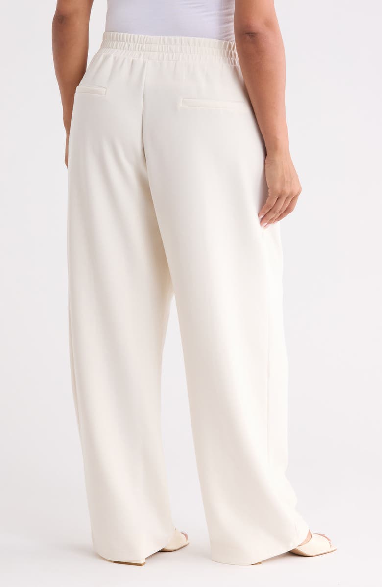 Bernardo Pintuck Wide Leg Pants, Alternate, color, Gardenia