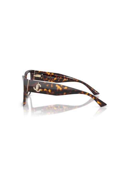 Jimmy Choo 55mm Square Optical Glasses In Brown