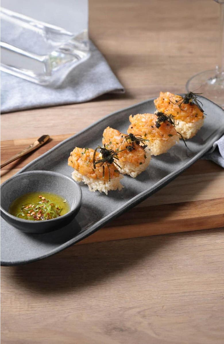 Porto Brasil Shallow Organic Oval Platter Large Set of 4, Alternate, color, Dust