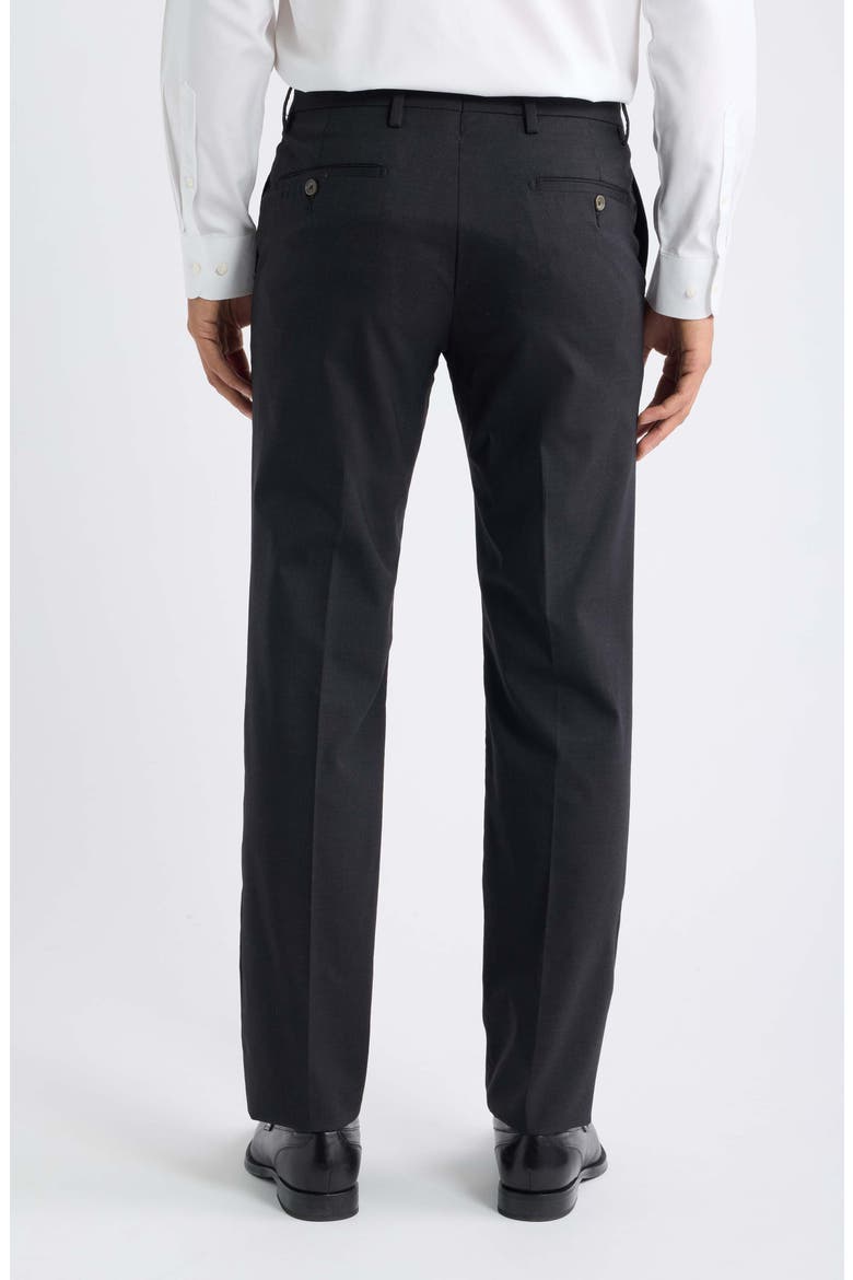 Flat Front Tropical Weight Stretch Wool Dress Pants, Alternate, color, CHARCOAL