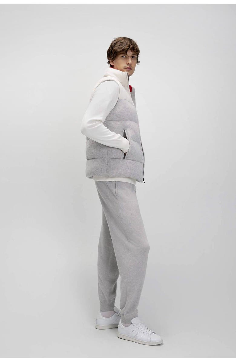 NAKED CASHMERE Jordin Ski Naked Puffer Vest, Alternate, color, Alabaster/Storm Grey