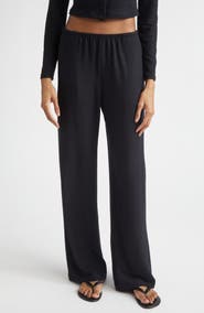 LESET Lauren Knit Wide Leg Pants