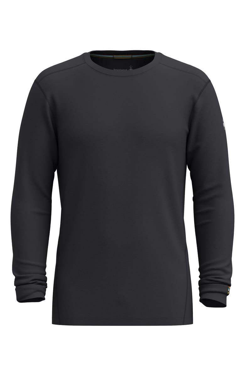 Smartwool Classic All Season Merino Base Layer Long Sleeve Crewneck Top, Alternate, color, Black