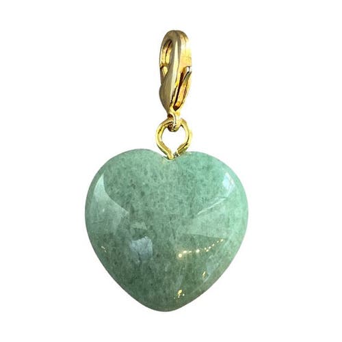 Holst + Lee Holst+lee Semi Precious Stone Heart Pendant In Green
