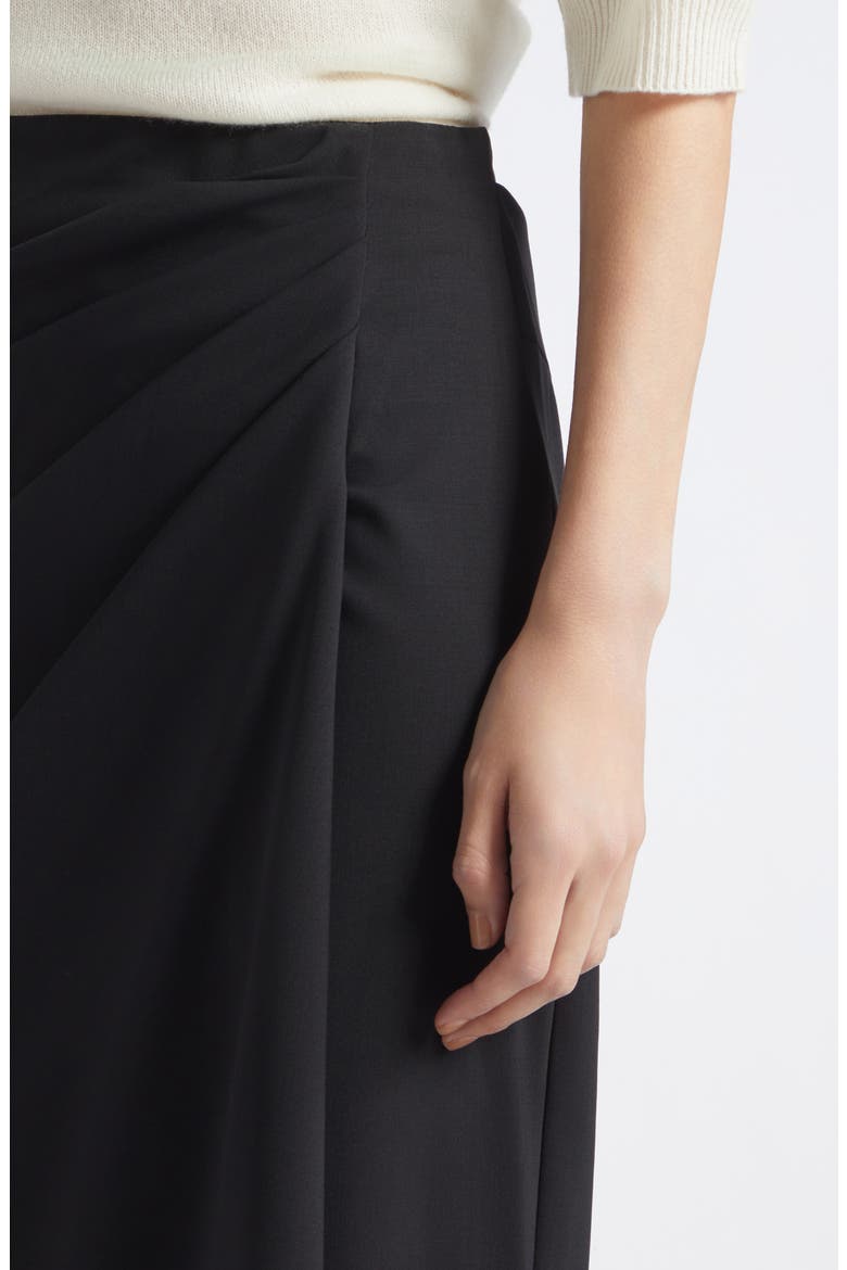 Zampa Virgin Wool Midi Skirt, Alternate, color, BLACK