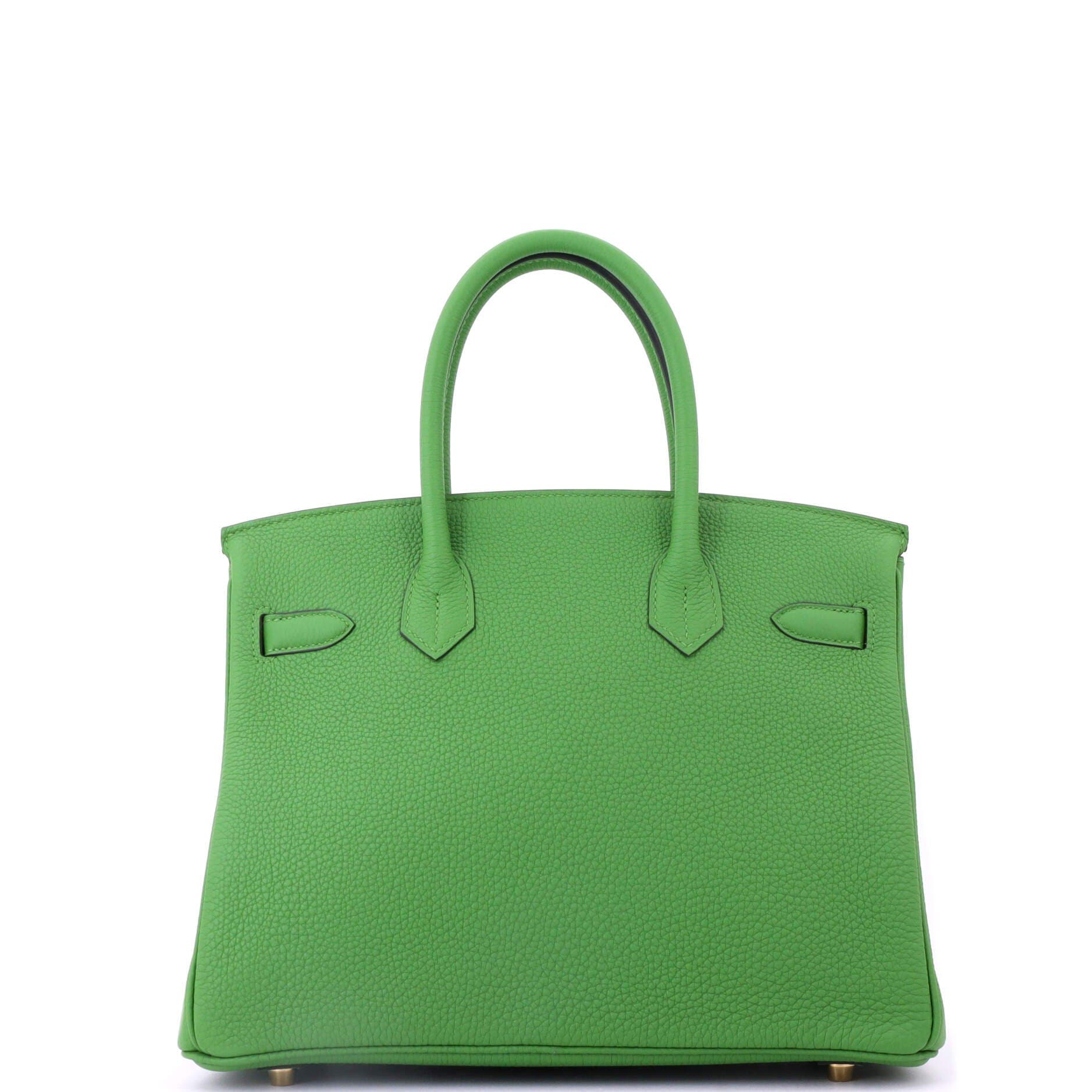 Pre-Owned Hermes Birkin Handbag Green Togo with Gold Hardware 30, Alternate, color, 