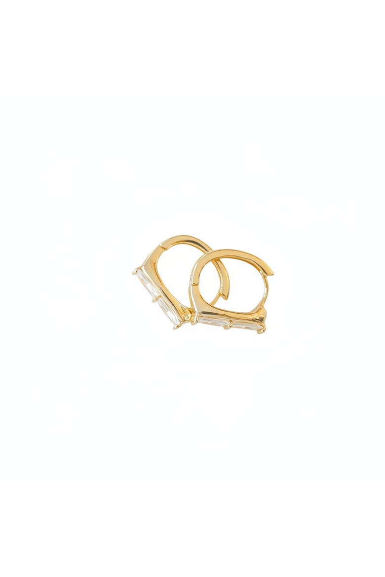 Aurelia Baguette Huggies, Main, color, Gold