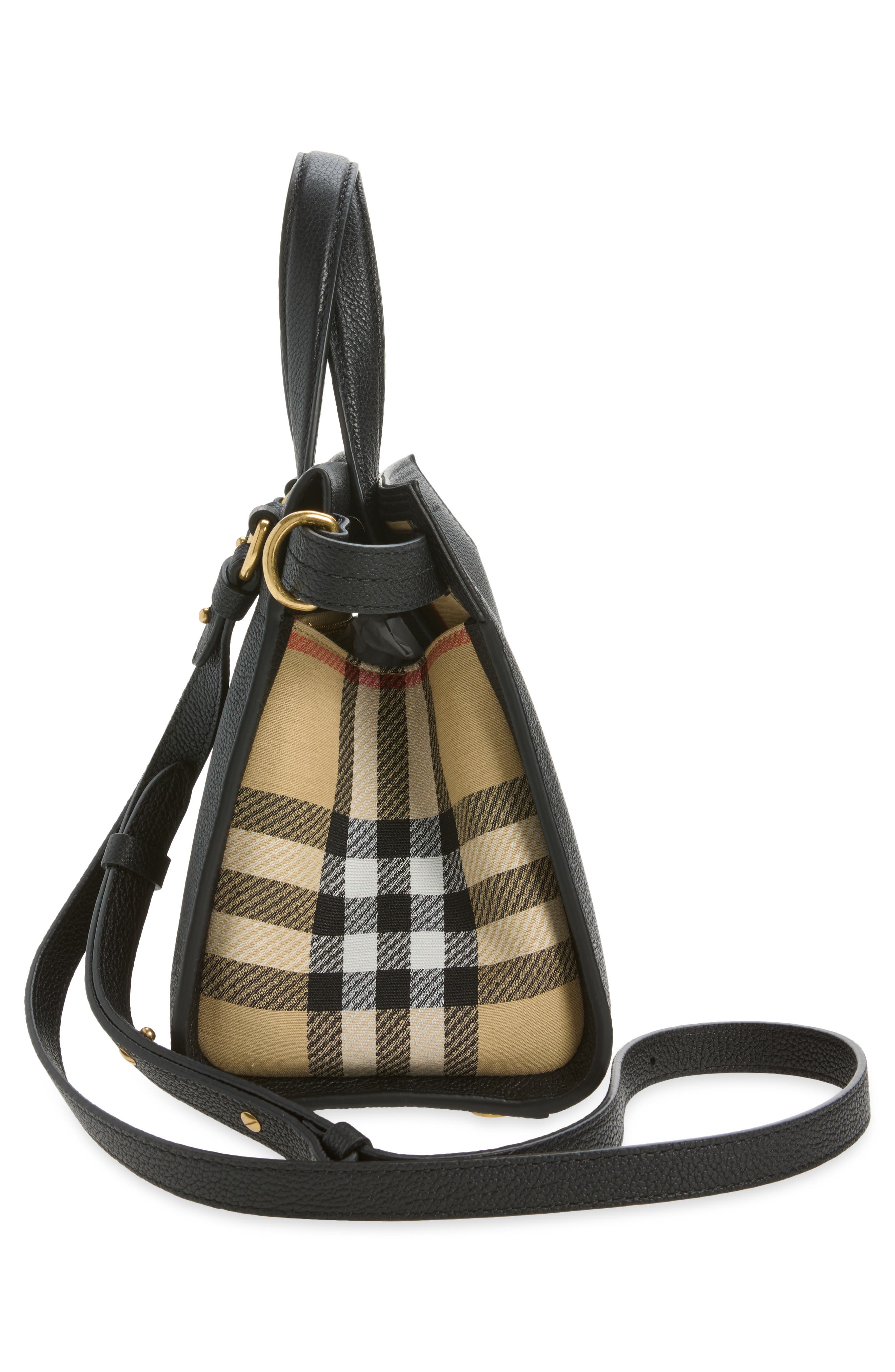 Mini Cotswolds Leather Tote, Alternate, color, BLACK