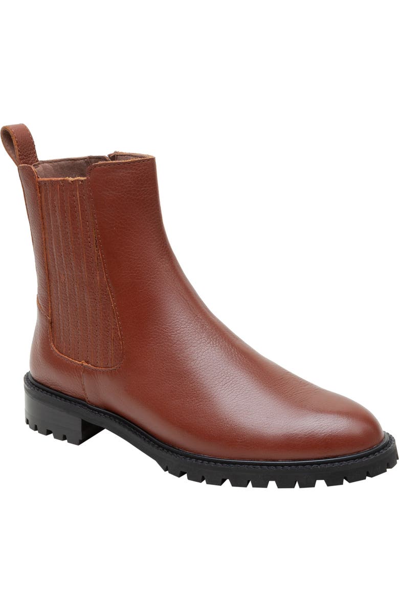 Linea Paolo Tessa Lug Bootie, Main, color, Cognac