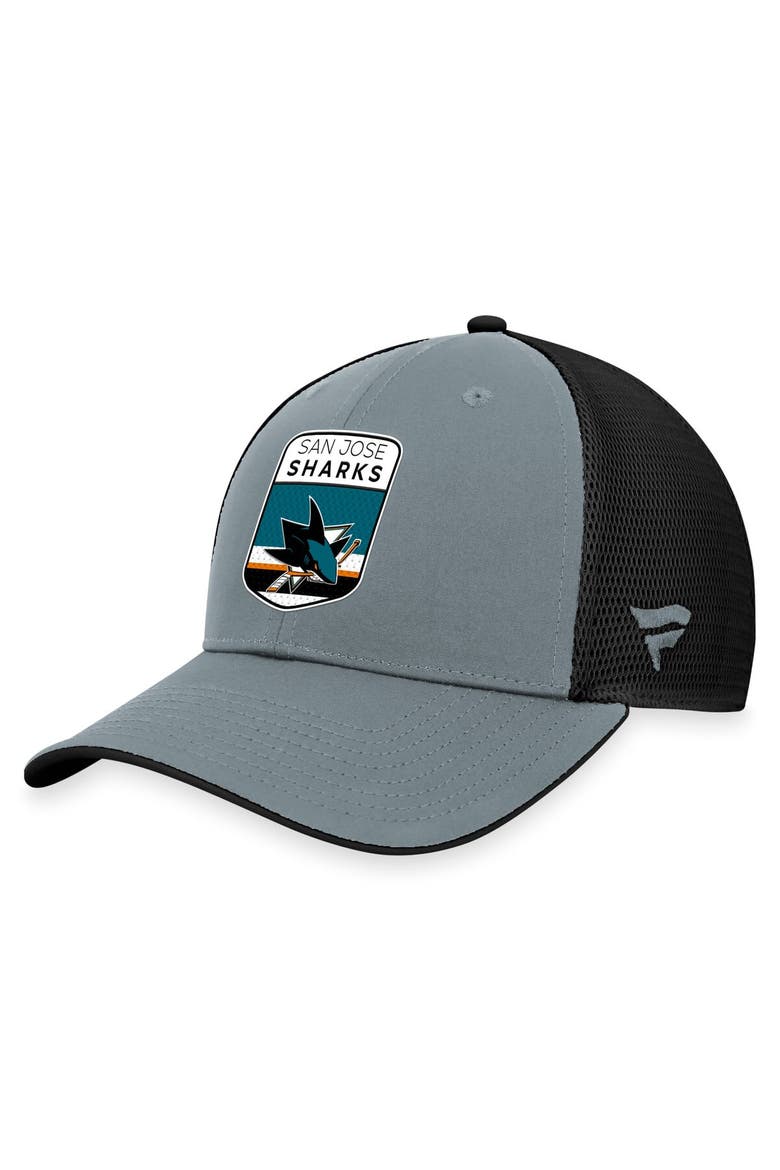 Men's Fanatics Branded  Gray/Black San Jose Sharks Authentic Pro Home Ice Trucker Adjustable Hat, Alternate, color, Gray