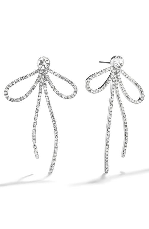 Baublebar Madeline Crystal Bow Drop Earrings In Silver