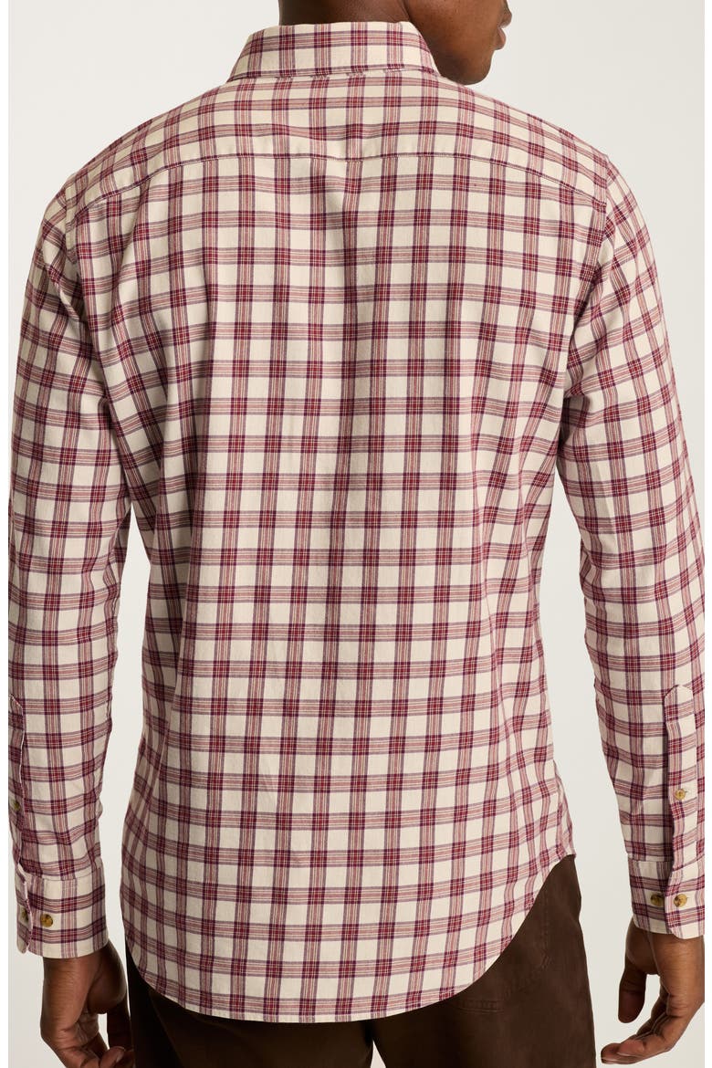 Everyday Slim Fit Plaid Cotton Stretch Flannel Button-Down Shirt, Alternate, color, SIVAN PLAID V2 C15