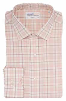 Lorenzo Uomo Trim Fit Large Windowpane Dress Shirt