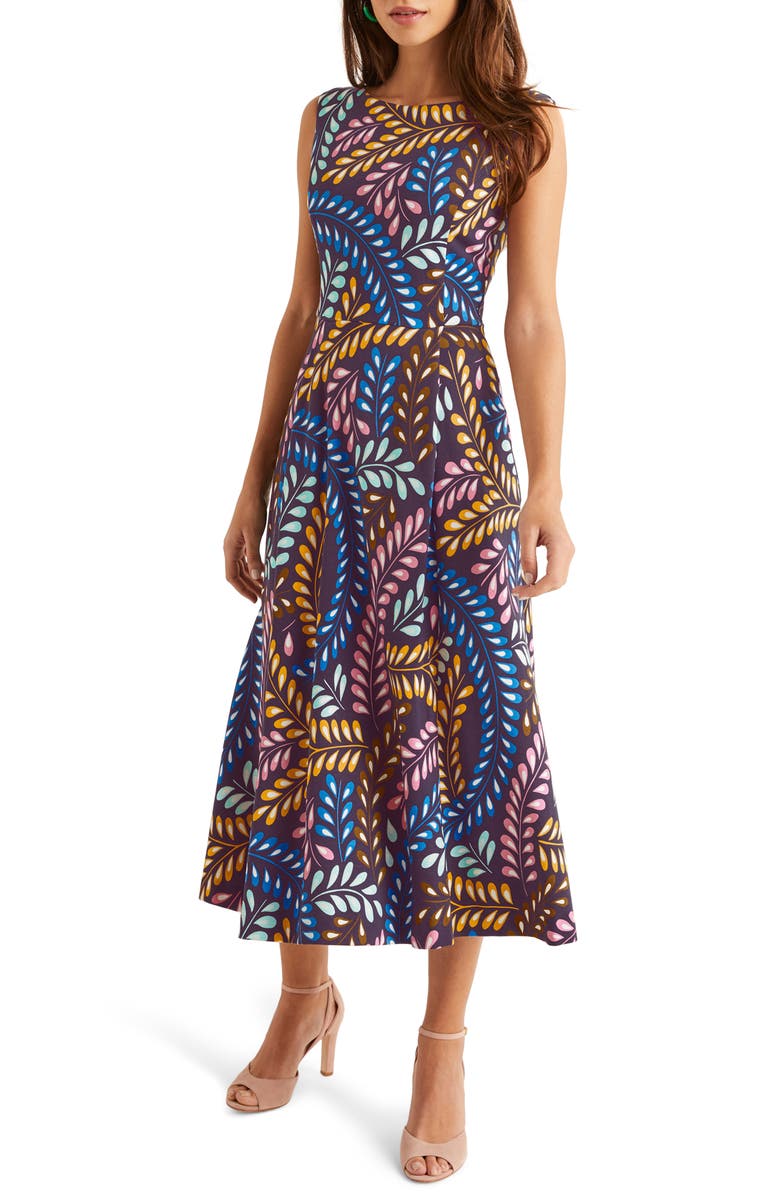 Boden Mary Ponte Fit & Flare Dress, Main, color, 