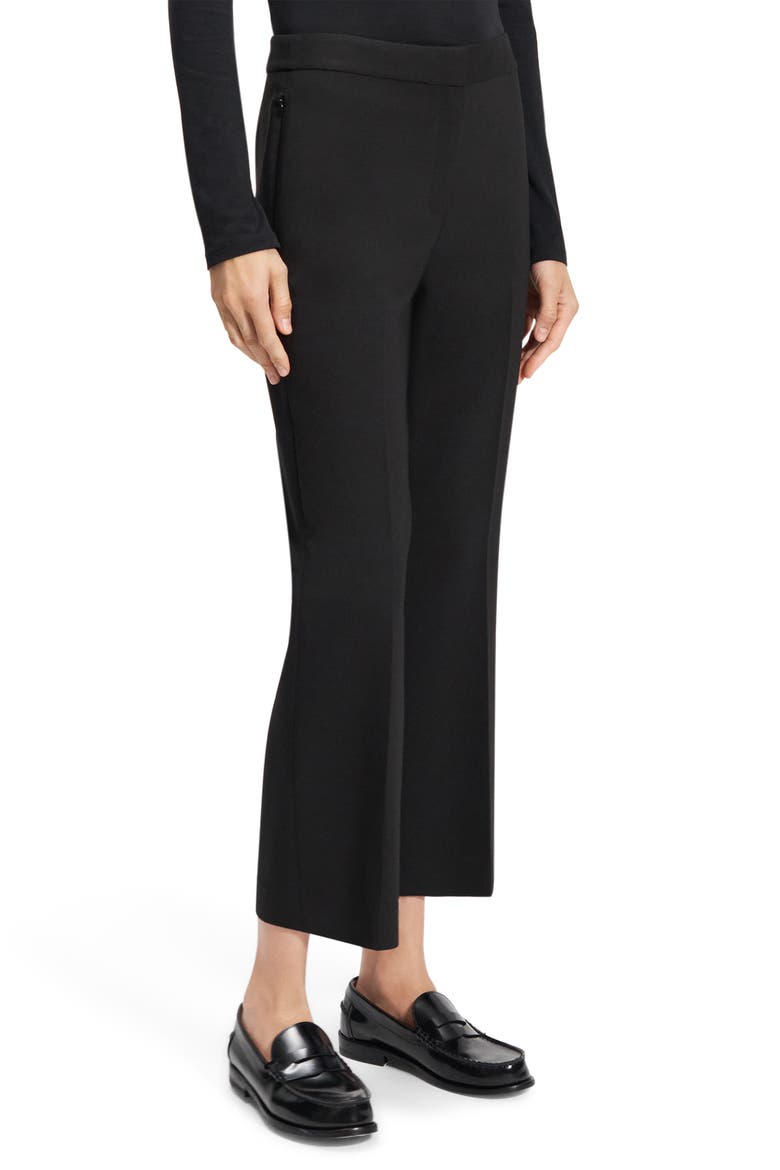 Kick Flare Ankle Pants, Alternate, color, BLACK