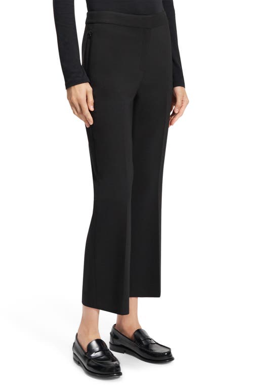 Theory Womens Solid Polyester Straight Leg Pants In Black