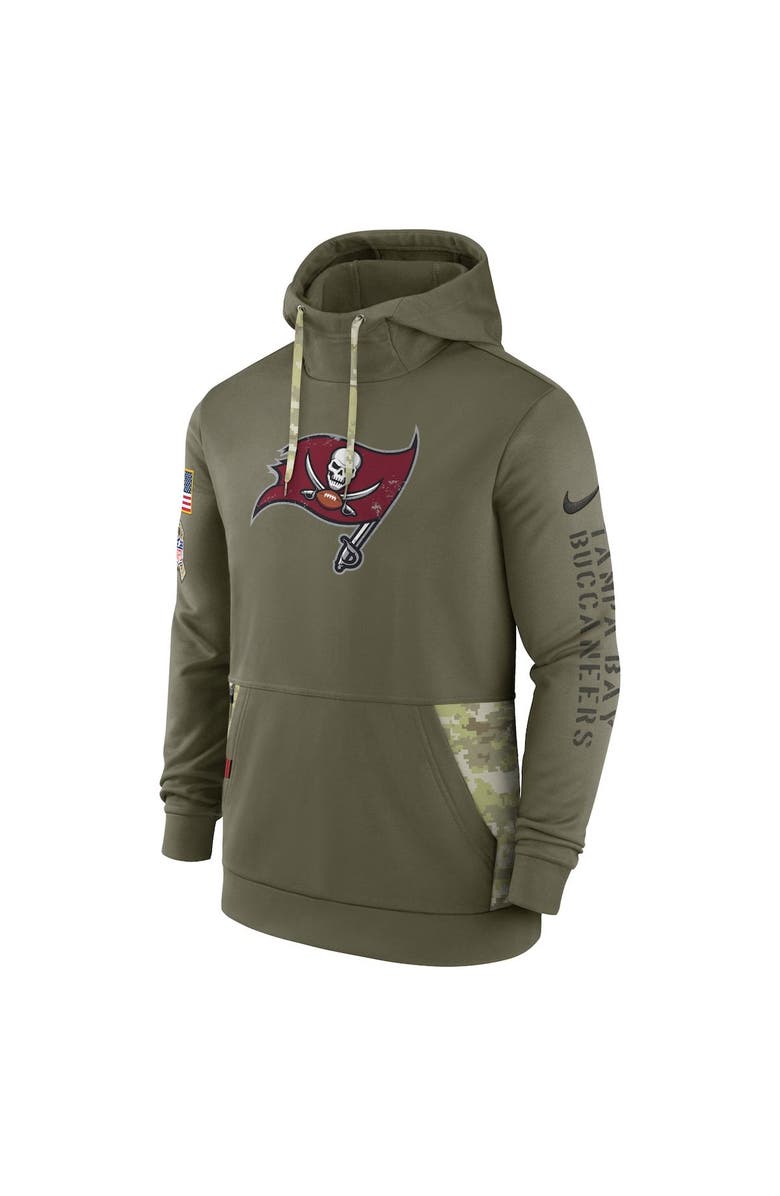 Nike Men's Nike Olive Tampa Bay Buccaneers 2022 Salute to Service Therma Performance Pullover Hoodie, Alternate, color, 