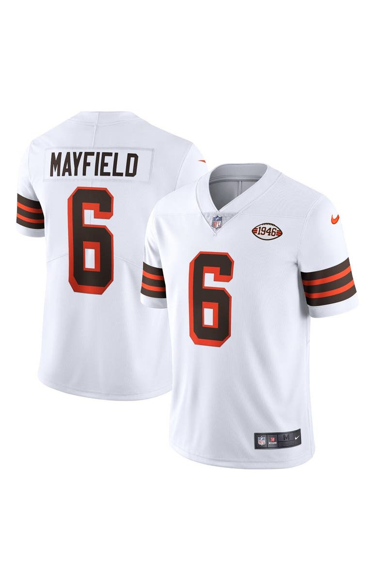 Nike Men's Nike Baker Mayfield White Cleveland Browns 1946 Collection Alternate Vapor Limited Jersey, Main, color,