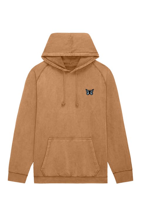Butterfly Womens Mineral Washed Hoodie