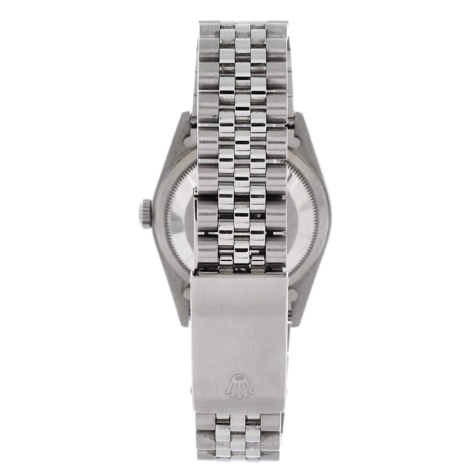 Oyster Perpetual Datejust Automatic Watch Stainless Steel and White Gold with Diamond Markers 36, Alternate, color, Metallic Silver