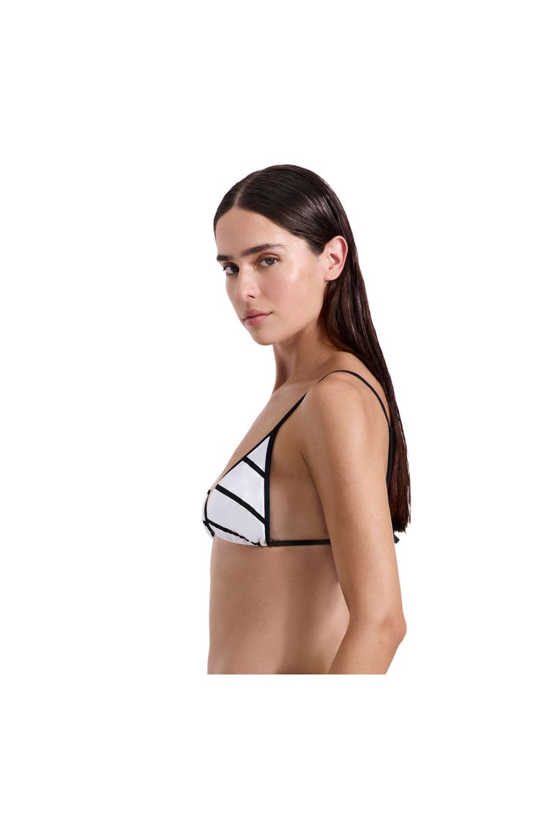 Jackie Triangle Bikini Top, Alternate, color, Black-White