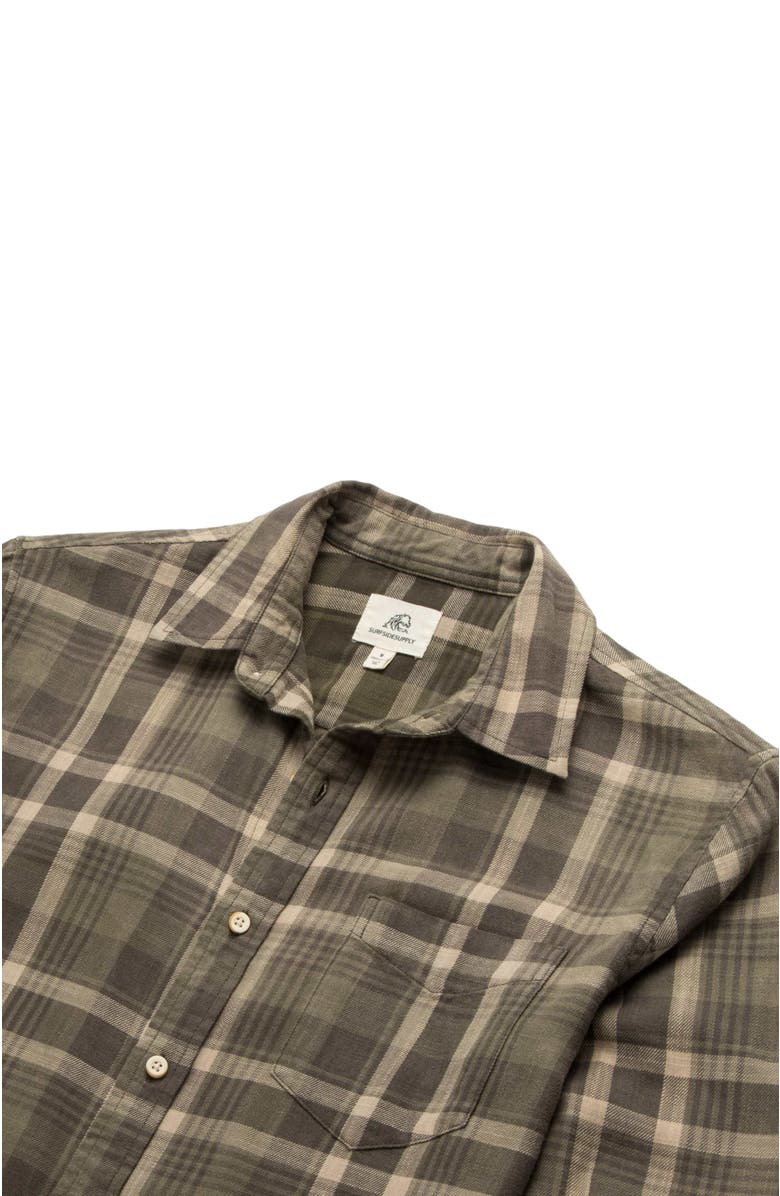 Surfside Supply Co. Brian Ombre Plaid Shirt, Alternate, color, Green Combo