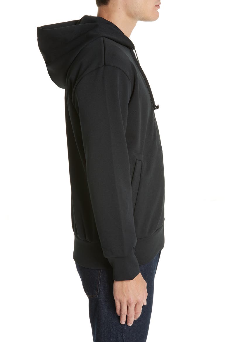 Big Black Heart Zip Hoodie, Alternate, color, BLACK