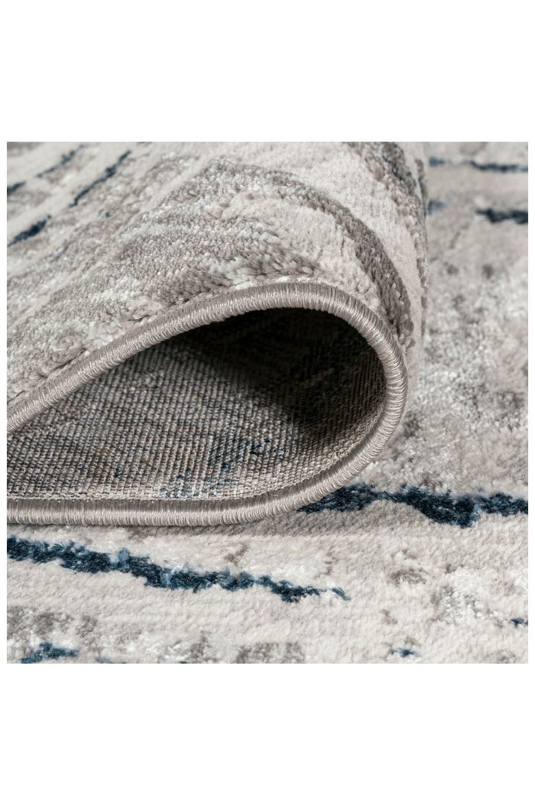 Slant Modern Abstract Area Rug, Alternate, color, Gray/Blue