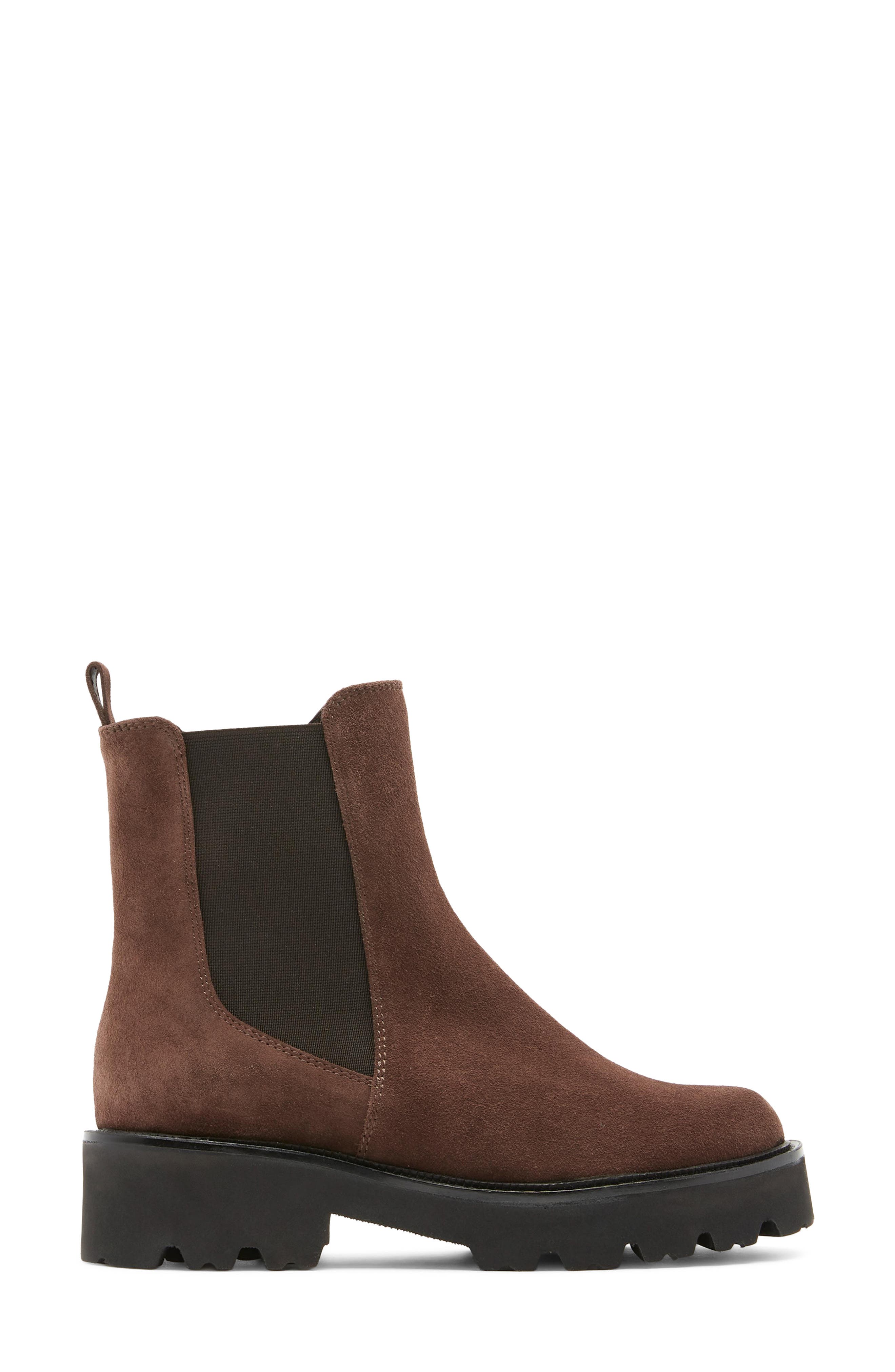 Amusing Waterproof Chelsea Boot, Alternate, color, BRUNETTE SUEDE