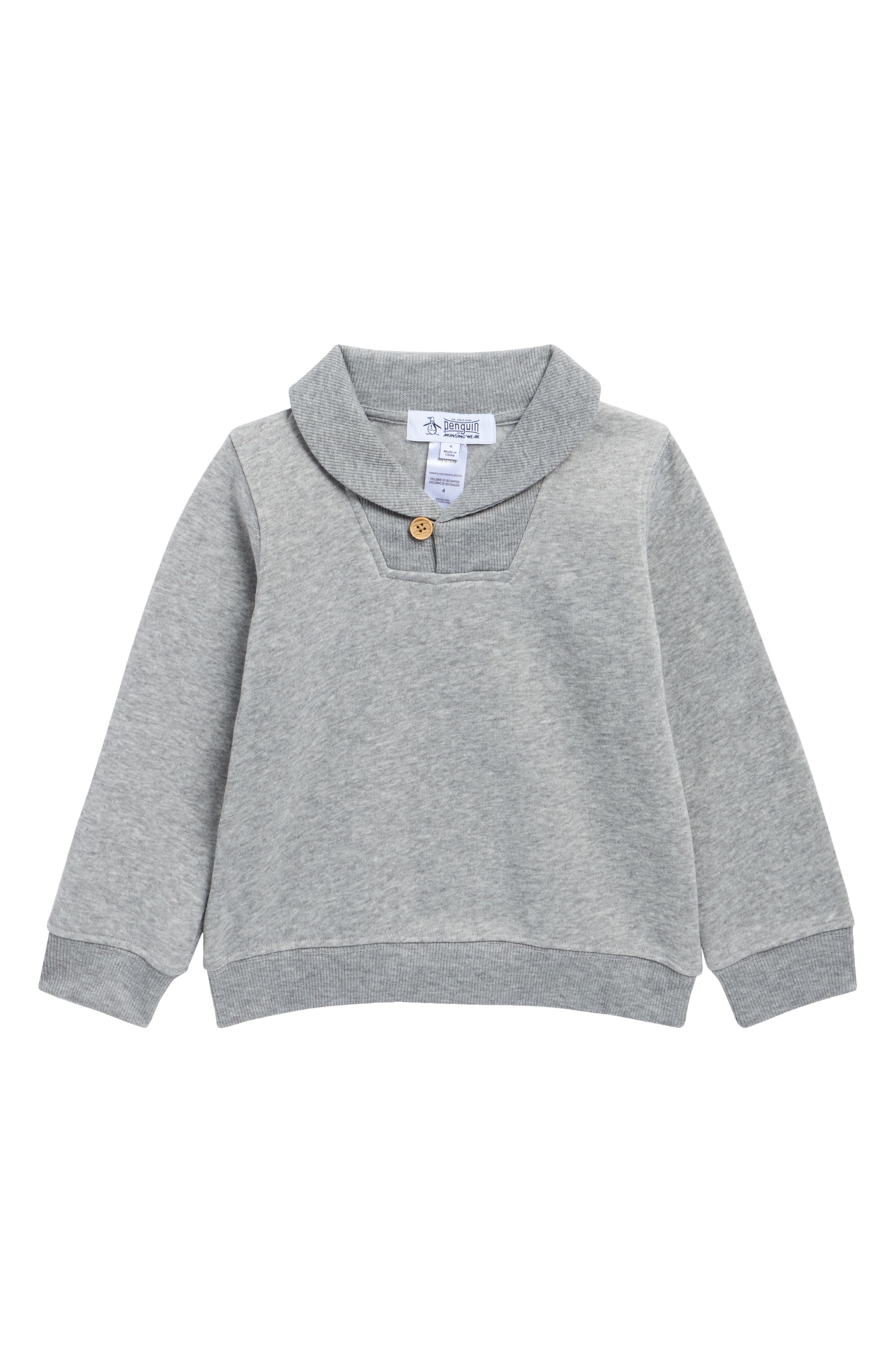 Original Penguin Kids' Fleece Shawl Collar Sweater