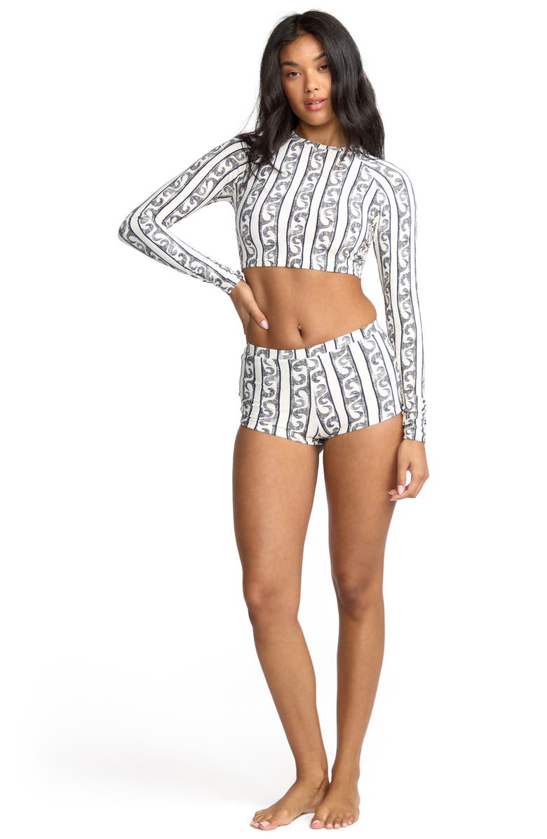 Billabong Wave Watcher Long Sleeve Crop UPF 50+ Rashguard, Alternate, color, 