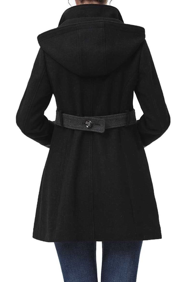 Harper Maternity Wool Coat, Alternate, color, BLACK/GRAY