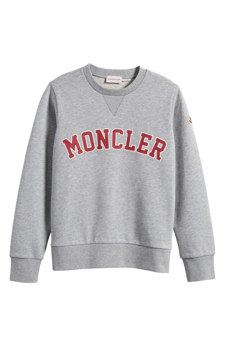 Moncler Kids' Logo Patch Sweatshirt, Main, color,