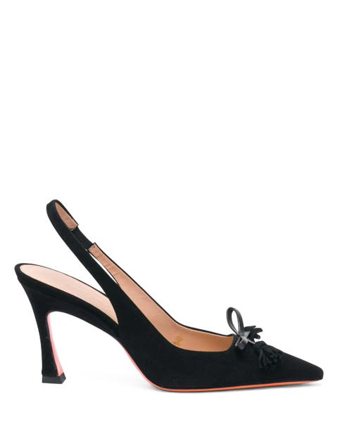Suede High-Heel Slingback